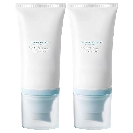 Hyalu CICA Water-fit Sun Serum, Upgrade ?????-??? Sun Serum, Sunscreen SPF 50, Moisturizing Sun Protection Essence, for All Skin Type (2PCS)