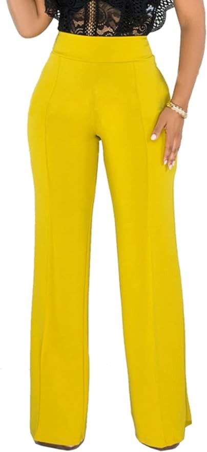Hoefirm Work Pants for Women Business Casual Stretch Tall Straight Leg Slacks High Waisted Yoga Dress Pants